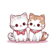 valentine two cat and heart