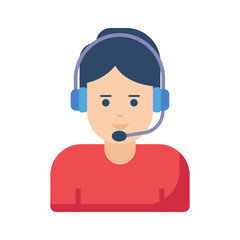An amazing icon of customer support in flat style, vector of customer care service