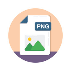 PNG file format flat icon design ready for premium use