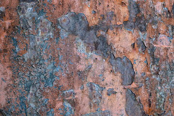 Close up abstract rusty metal surface background