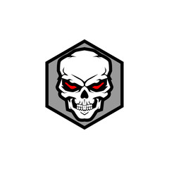 Cool skull logo. Skull vector illustration.	
