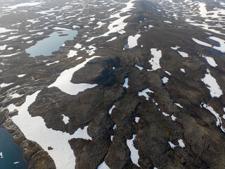 melting glacier, iceland.aerial perspective