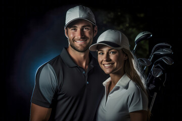 Portrait of a Happy Golfer Wallpaper Background Poster Cover Brainstorming 