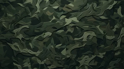 Fotobehang Green camouflage texture. Abstract background. © savvalinka