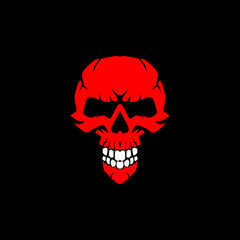 Cool skull logo. Skull vector illustration.	

