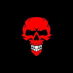 Cool skull logo. Skull vector illustration.	
