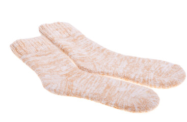 warm women's socks isolated