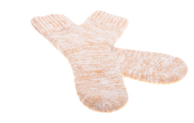 warm women's socks isolated