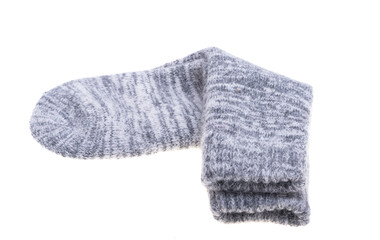 warm women's socks isolated