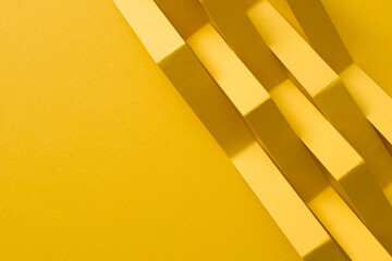 Abstract geometric yellow background with copy space