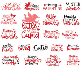 Valentine bundle, Kids Valentine vector Bundle, Valentine's Day, Love vector, Heart, Be mine, My first Valentine's day
