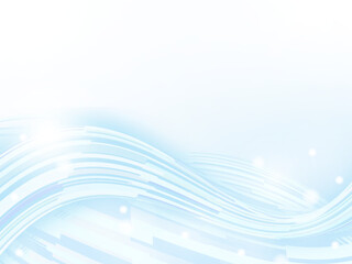 青色の波の未来的な背景、幾何学模様
