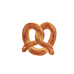 Pretzels illustration on transparent background