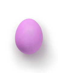 magenta easter egg isolated on white background