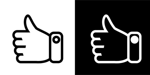 Hand gestures Icon. Black icon. Black line logo. Gestures