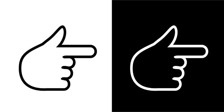 Hand gestures Icon. Black icon. Black line logo. Gestures