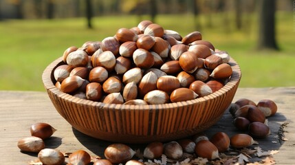 Nuts in the bowl UHD wallpaper
