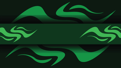 Abstract Green and Black Colors Channel Banner Template