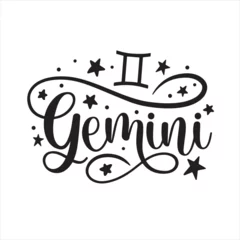 Foto op Canvas gemini logo inspirational positive quotes, motivational, typography, lettering design © Dawson