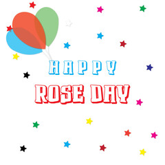 Fototapeta na wymiar Happy rose day beautiful background design 