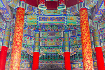 Landscape inside the Prayer Hall of the Temple of Heaven in Beijing.