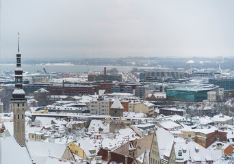 winter view to tallinn, europe, estonia