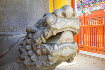 A tortoise carrying a stone tablet in Beijing Temple of Confucius.