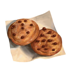 Cookies illustration on transparent background