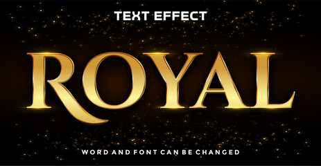 Royal editable text effect - obrazy, fototapety, plakaty