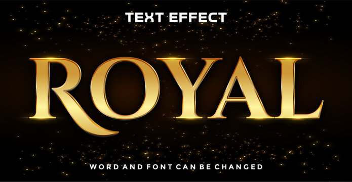Royal editable text effect