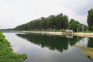 Natural Scenery of Water Canal, North China