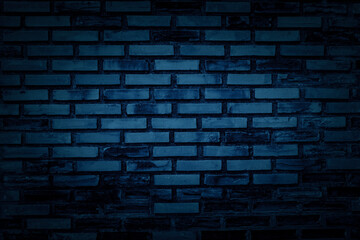 Navy blue brick wall texture background vintage backdrop for design