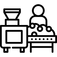 Naklejka premium Pitting Machine Icon
