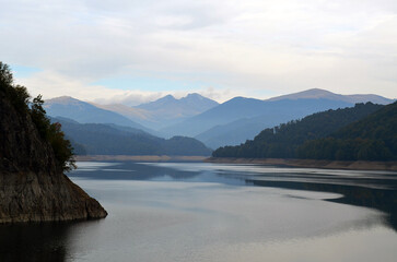 Lake Vidraru, Fagaras Mountains, The Southern Carpathians, Romania.