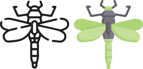 Vector illustration of animal faces. lineal and color with cute style.