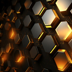 Abstract Black and White brown and golden Patterns