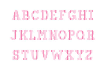 Versatile Collection of Pink Line Alphabet Letters for Various Uses
