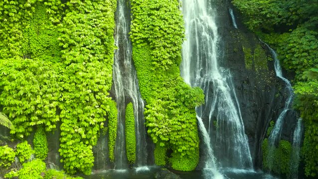 Aerial View of beautiful waterfall, Anton Valley, Panama.