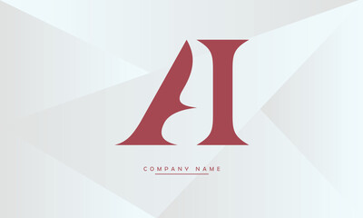 AI, IA, A, I Abstract Letters Logo Monogram