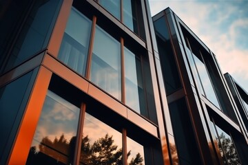 Modern office building business sustainable architecture urban project window design glass city corporate exterior structure facade center commercial futuristic downtown outdoors corporation company