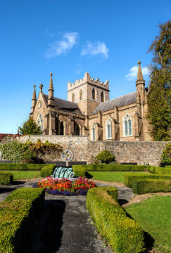 Exterior of the St Patrick's Cathedral, seat of the Anglican Archbishop of Armagh, Church of Ireland, in Armagh, Northern Ireland