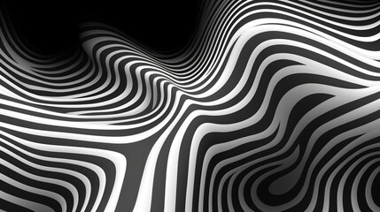 Wavy pattern with optical illusion created with Generative Ai