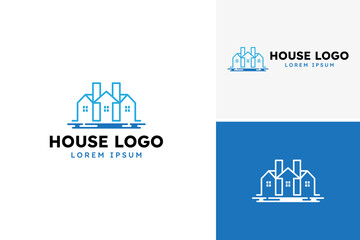 Vector classic house logo design, construction logo design template