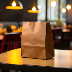 paper bag of coffee product mockup