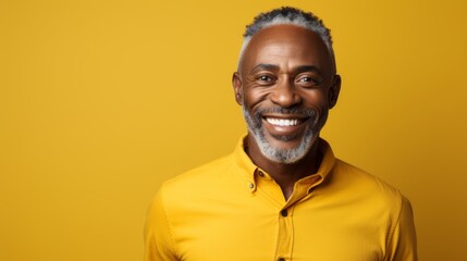 Obraz premium portrait of a man on a yellow background