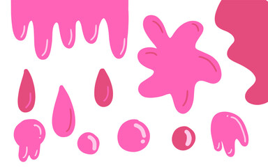 Hand drawn water drop. elements for Valentine's day
