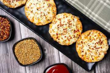 Garlic bread serving. Italian dish
