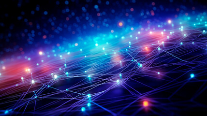 Fototapeta premium digital network of dots