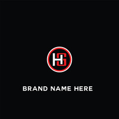 HG H G letter logo design. Initial letter HG linked circle uppercase monogram logo white color. HG logo, H G design. HG, H G