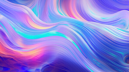 Obraz premium Energy Waves Deep Dream Pattern Abstract Neon Background. Mindfulness, Consciousness, Electronic Music, Neural Networks, AI Concept. Future Technology, Materials. Reality, Modern Etherial Cyber Vibe